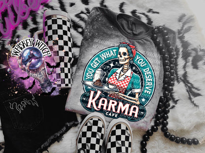Skeleton Karma | vintage | retro | distressed | custom | funny |t shirt | gift | t shirts funny | cool t shirts | sarcastic | gifts for her