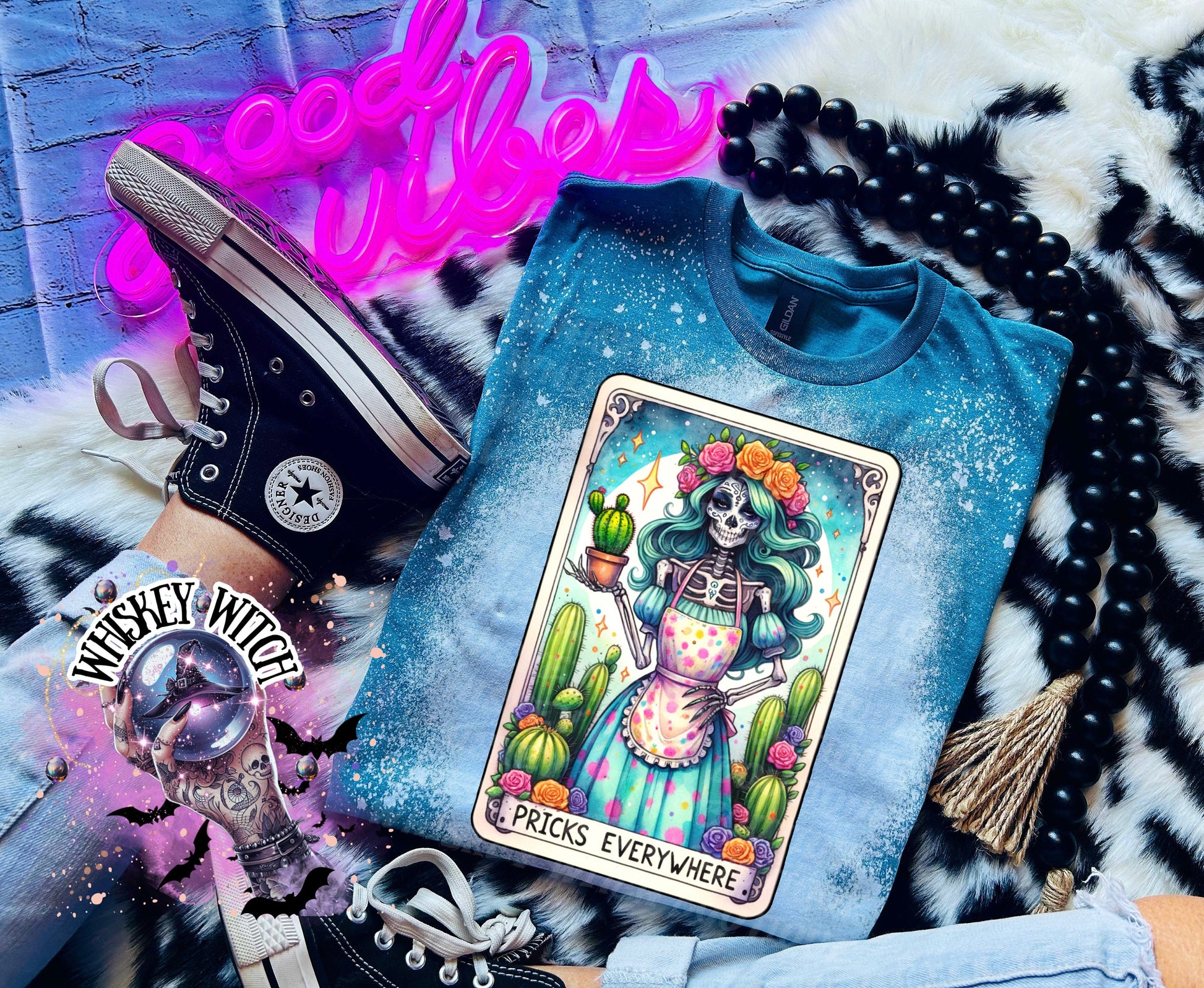 Pricks Everywhere tarot | vintage | retro | distressed | custom | funny shirt | Halloween | gift | snarky | goth | custom | mom | summer