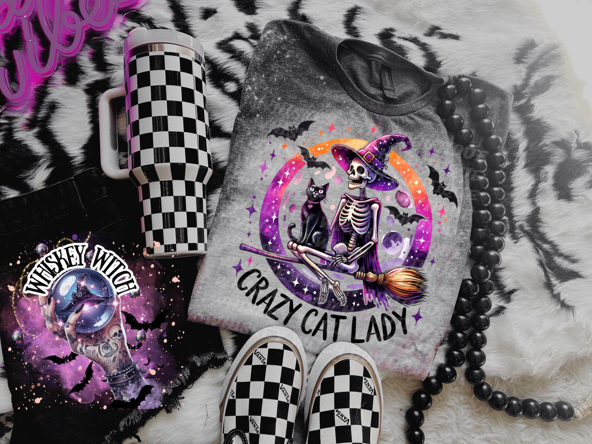 Crazy Cat Lady witch | vintage | retro | distressed | custom | funny shirt | Halloween | gift | snarky | goth | custom | mom | summer