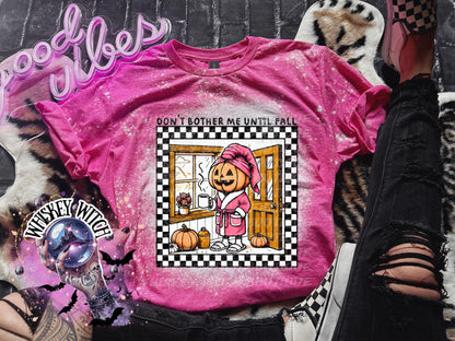 Don’t Bother Me Until Fall| vintage | retro | distressed | custom | funny | Halloween | gift | womens shirt | goth | fall shirt | vintage