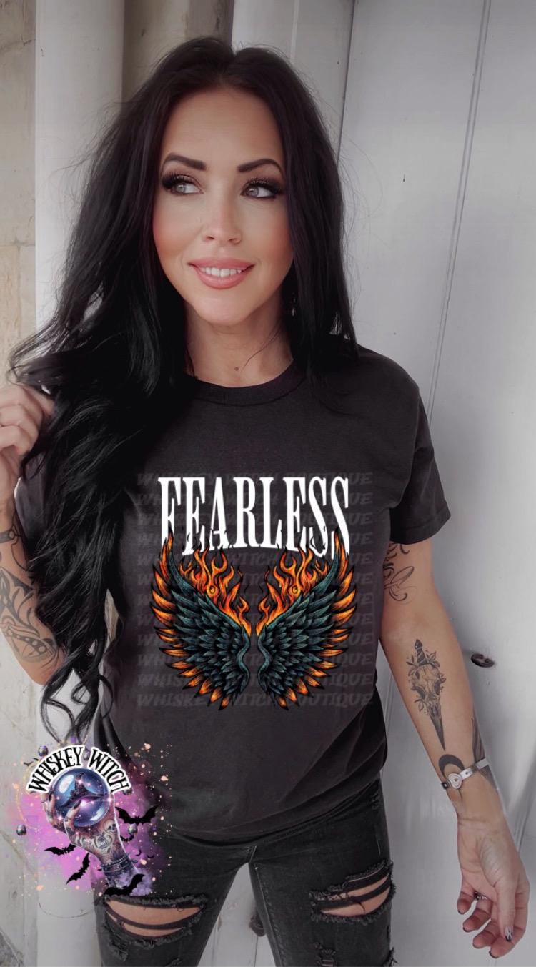 T shirt | Fearless Flames Empower | vintage | retro | distressed | custom | dead inside | sarcastic | sassy | shirts women | gift idea