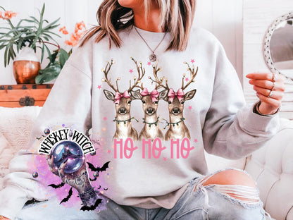 Ho Ho Ho reindeer Vintage Funny Ugly Christmas Sweater   | trendy | Christmas | handmade | gift idea | gifts | women’s clothing | sweatshirt