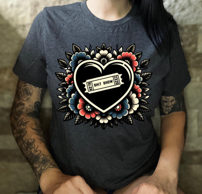 Shitshow Ticket Tattoo | vintage | retro | distressed | custom | funny shirt | Halloween | gift | snarky | goth | custom | mom | summer