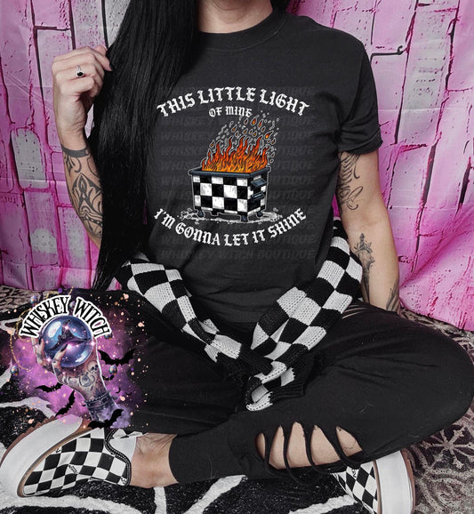 T shirt | This Little Light Checked  | vintage | retro | distressed | custom | dead inside | sarcastic | sassy | shirts  women | gift idea