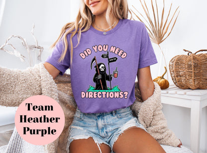 Reaper Directions | vintage | retro | distressed | custom | funny shirt | Halloween | gift | snarky | goth | custom | mom | summer