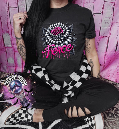 Fierce T shirt | vintage | retro | distressed | custom | funny shirt | Halloween | gift | snarky | goth | custom | trending | trendy