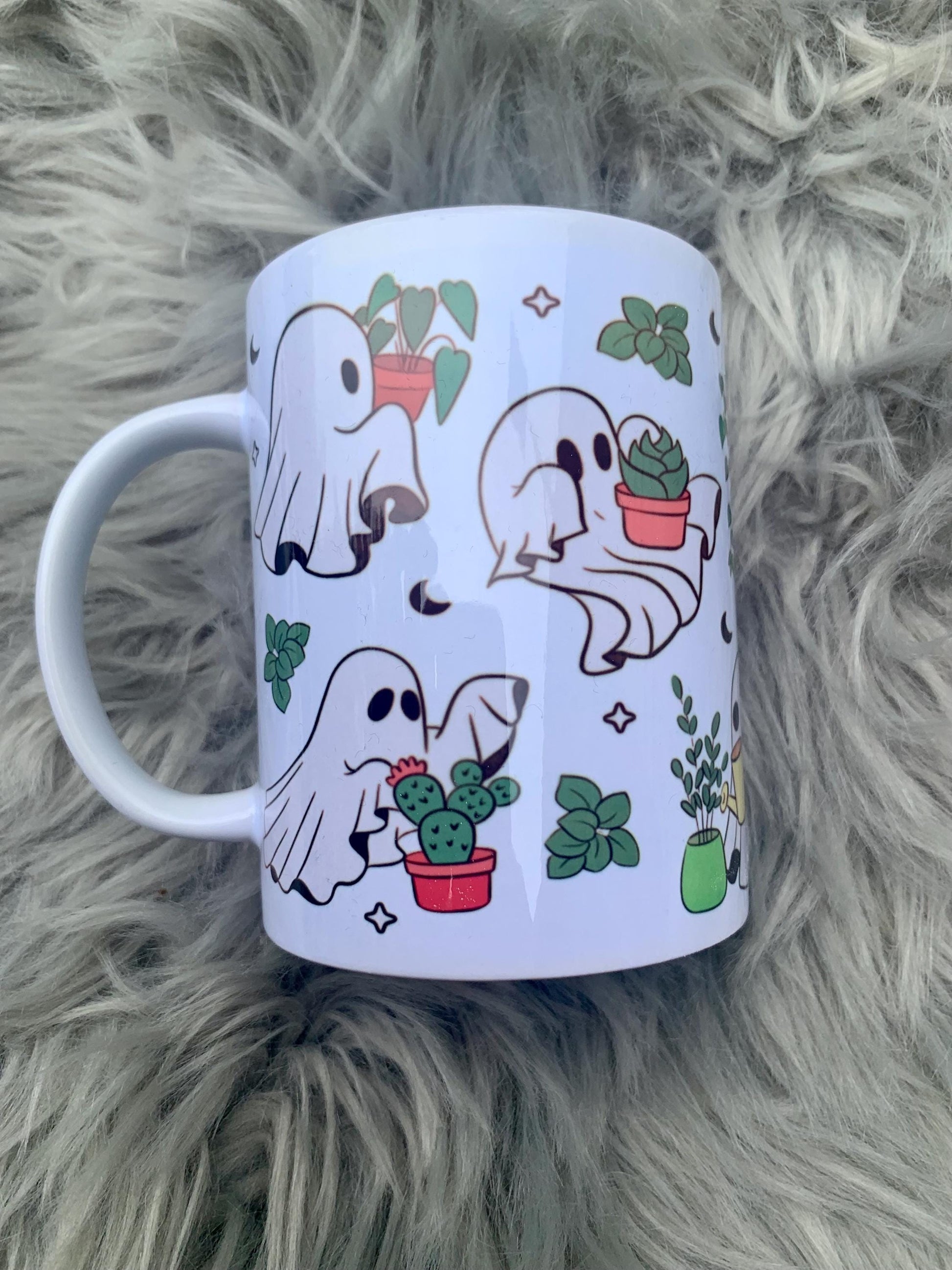 Spooky Ghost Plants Coffee Mug / coffee cup/ unique gift / funny coworker gift / gift for her / best friend / funny gift/ funny mug coffee