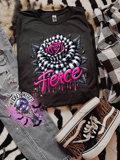Fierce T shirt | vintage | retro | distressed | custom | funny shirt | Halloween | gift | snarky | goth | custom | trending | trendy