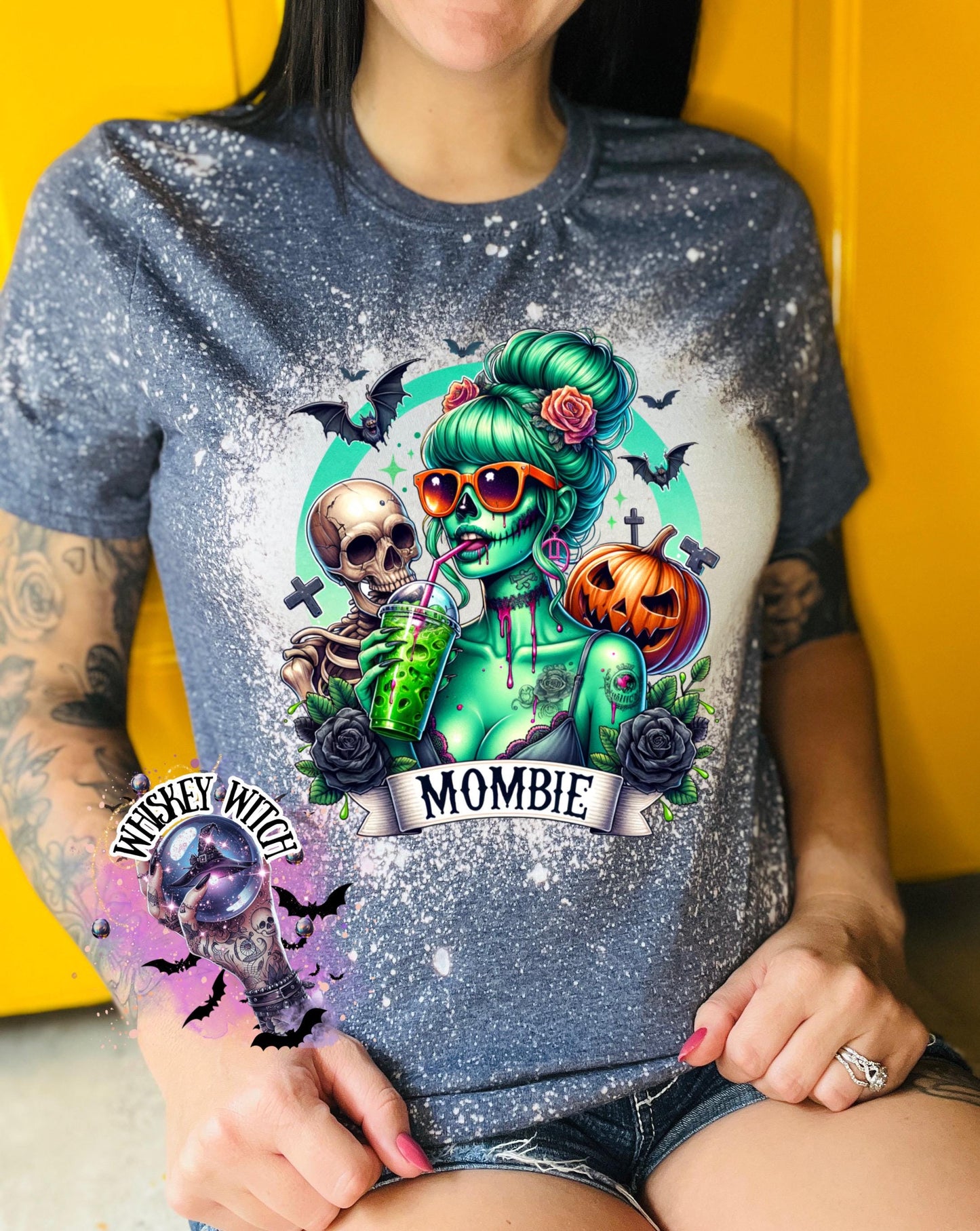 Bleached Shirt Mombie Skeleton | funny T shirt | gift | tshirt | unique gift | gift for her | snarky | sarcastic | skeleton | soft tee