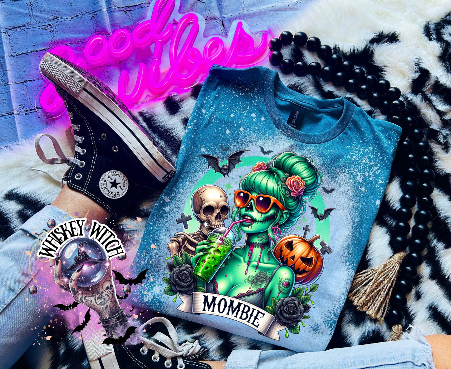 Bleached Shirt Mombie Skeleton | funny T shirt | gift | tshirt | unique gift | gift for her | snarky | sarcastic | skeleton | soft tee