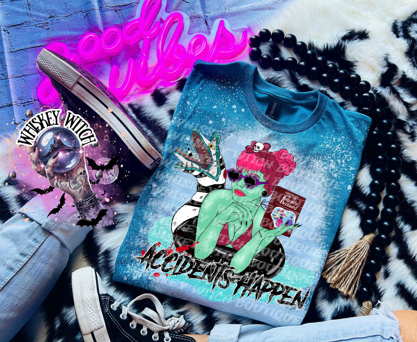 Bleached shirt Accident | vintage | retro | distressed | custom | funny | Halloween | gift