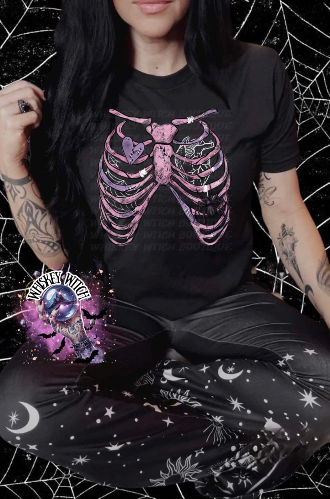 T shirt | Valentines Day RibCage Goth | vintage | retro | distressed | custom | dead inside | Halloween | gift ideas | spooky | soft tee