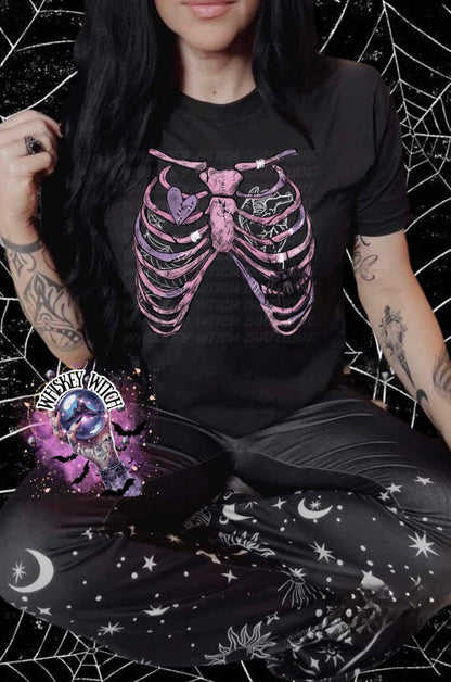 T shirt | Valentines Day RibCage Goth | vintage | retro | distressed | custom | dead inside | Halloween | gift ideas | spooky | soft tee