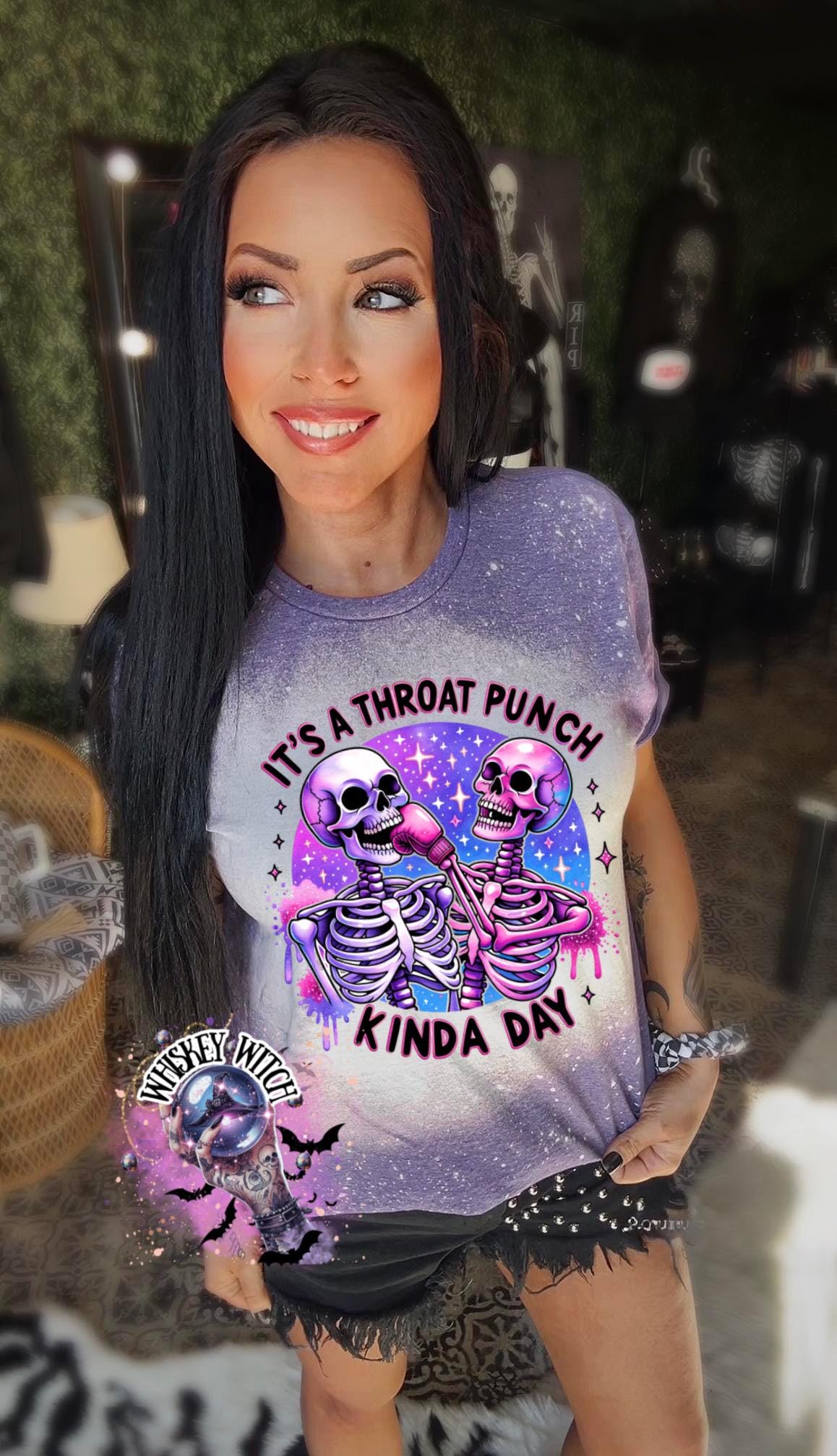 Bleached Shirt It’s a Throat Punch Kinda Day | funny T shirt | gift | tshirt | unique gift | gift for her | snarky | sarcastic | soft tee