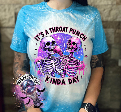 Bleached Shirt It’s a Throat Punch Kinda Day | funny T shirt | gift | tshirt | unique gift | gift for her | snarky | sarcastic | soft tee