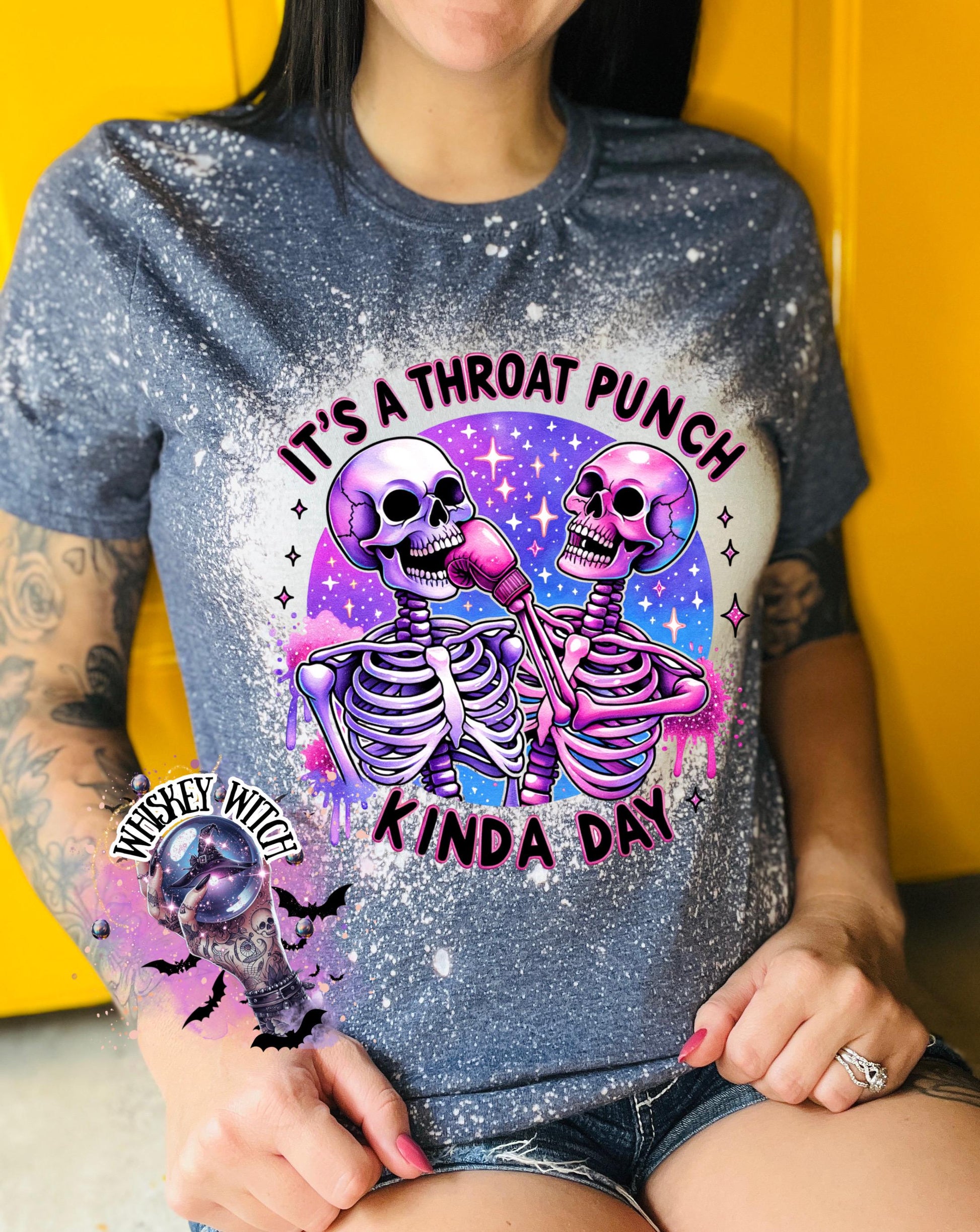 Bleached Shirt It’s a Throat Punch Kinda Day | funny T shirt | gift | tshirt | unique gift | gift for her | snarky | sarcastic | soft tee