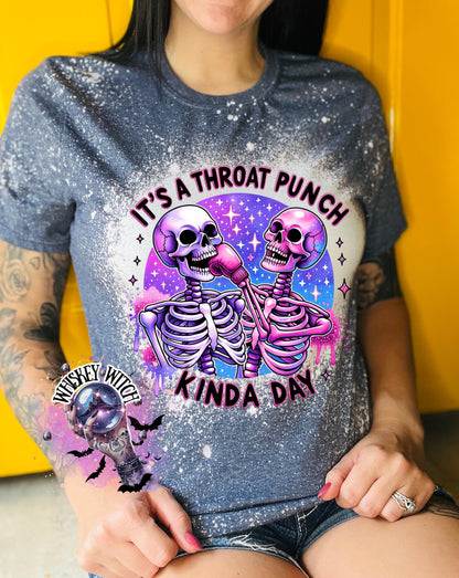 Bleached Shirt It’s a Throat Punch Kinda Day | funny T shirt | gift | tshirt | unique gift | gift for her | snarky | sarcastic | soft tee