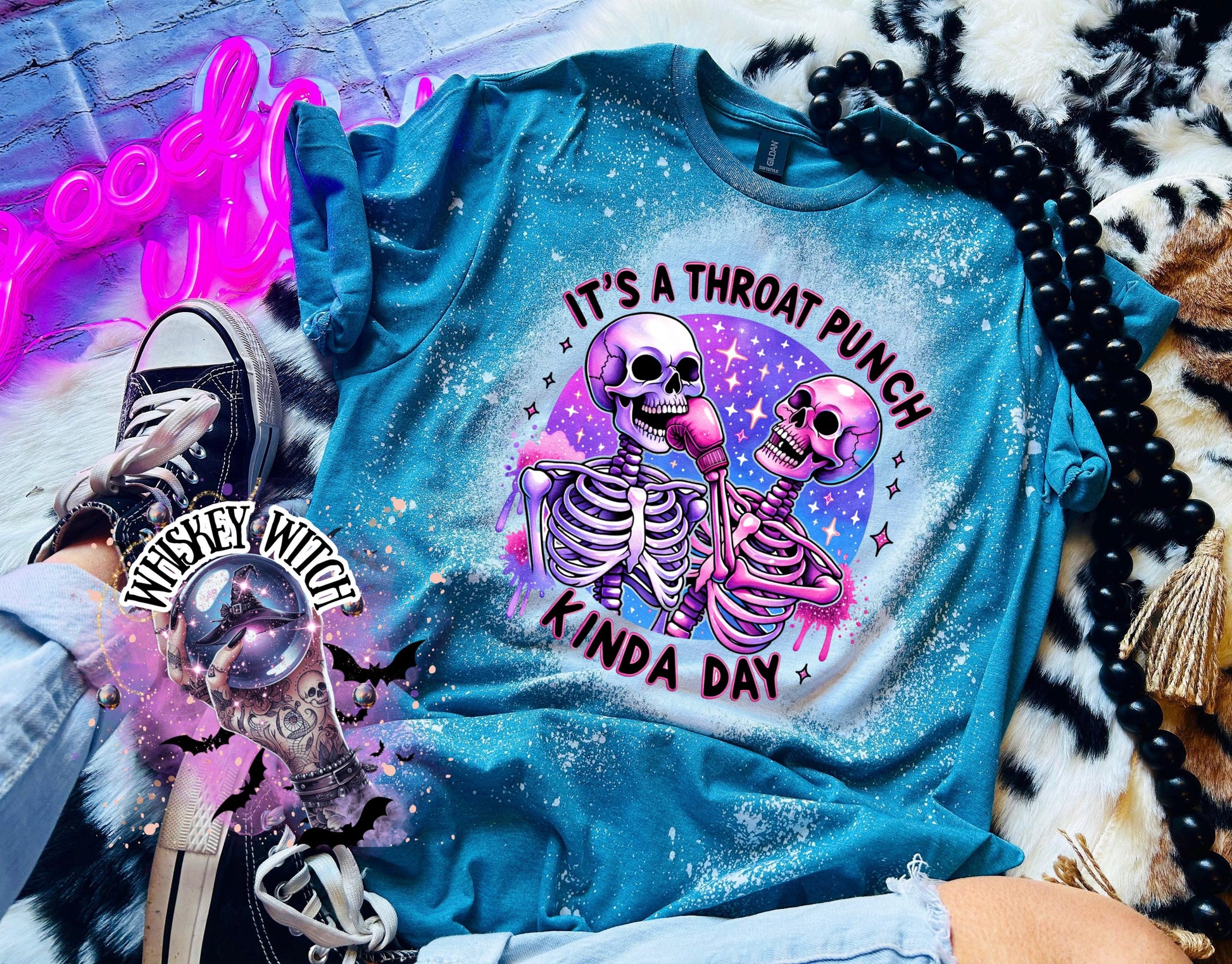 Bleached Shirt It’s a Throat Punch Kinda Day | funny T shirt | gift | tshirt | unique gift | gift for her | snarky | sarcastic | soft tee