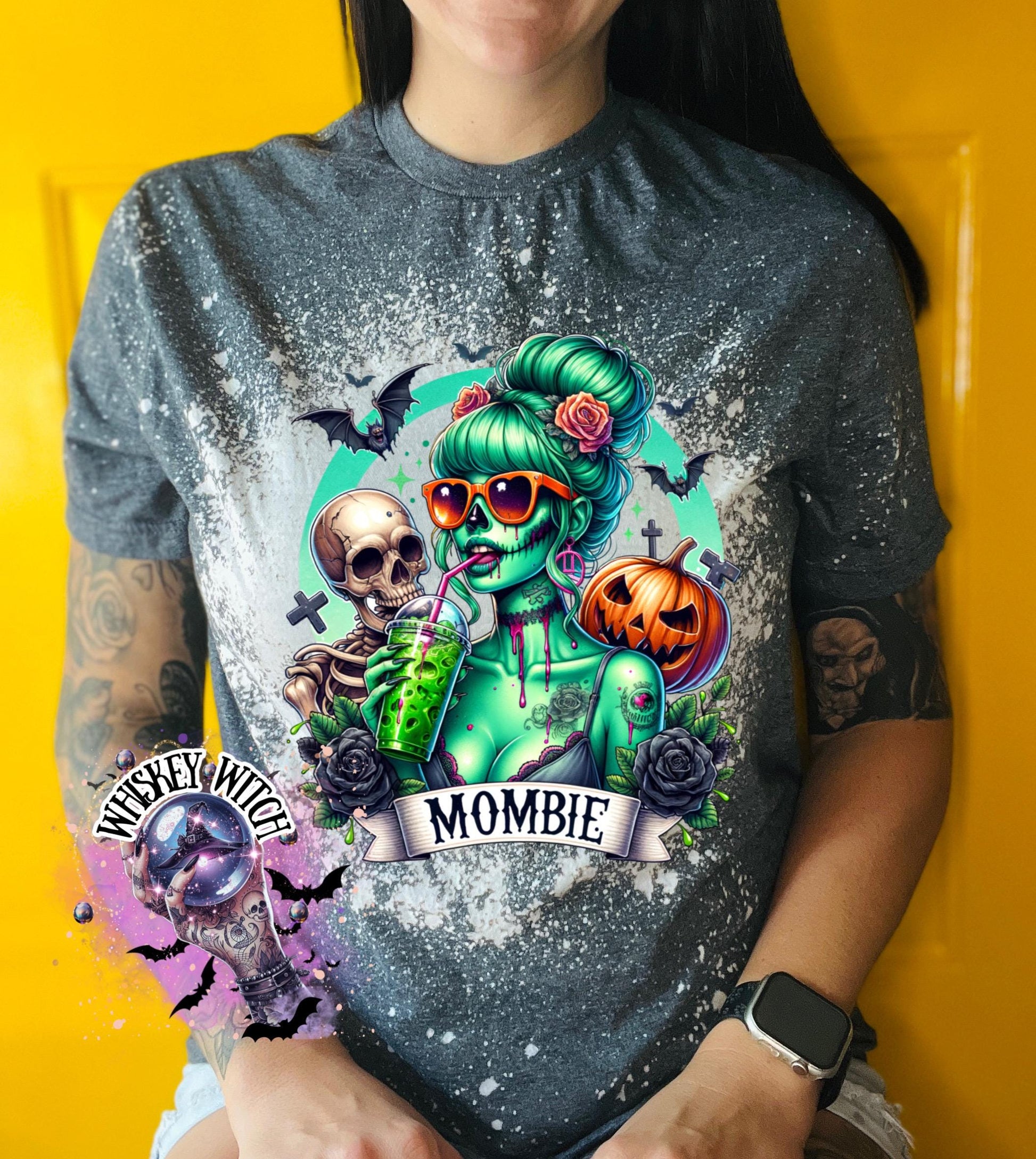 Bleached Shirt Mombie Skeleton | funny T shirt | gift | tshirt | unique gift | gift for her | snarky | sarcastic | skeleton | soft tee