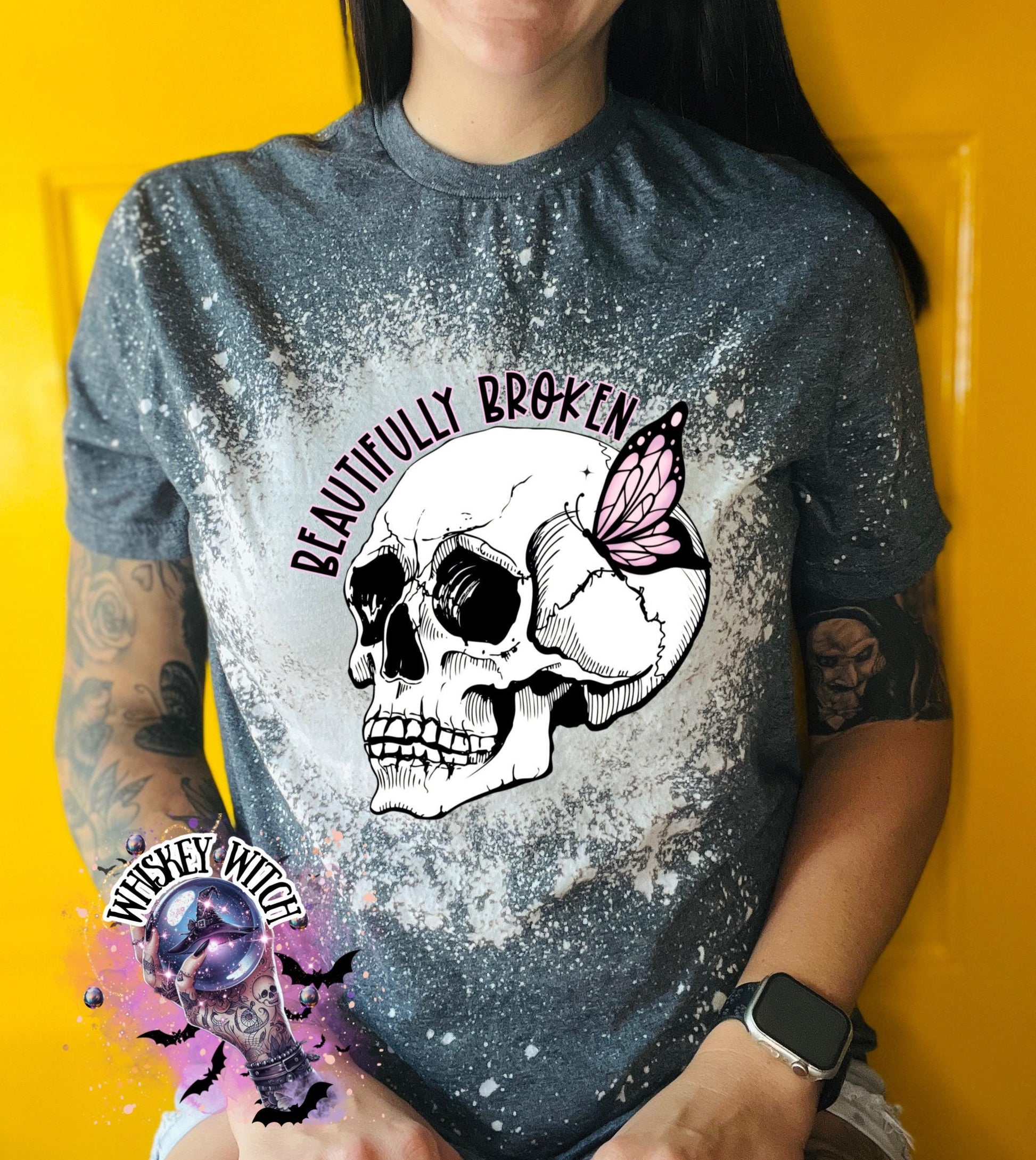 T shirt | Beautifully Broken | vintage | retro | distressed | custom | dead inside | custom | gifts for her | gift | skull | trending