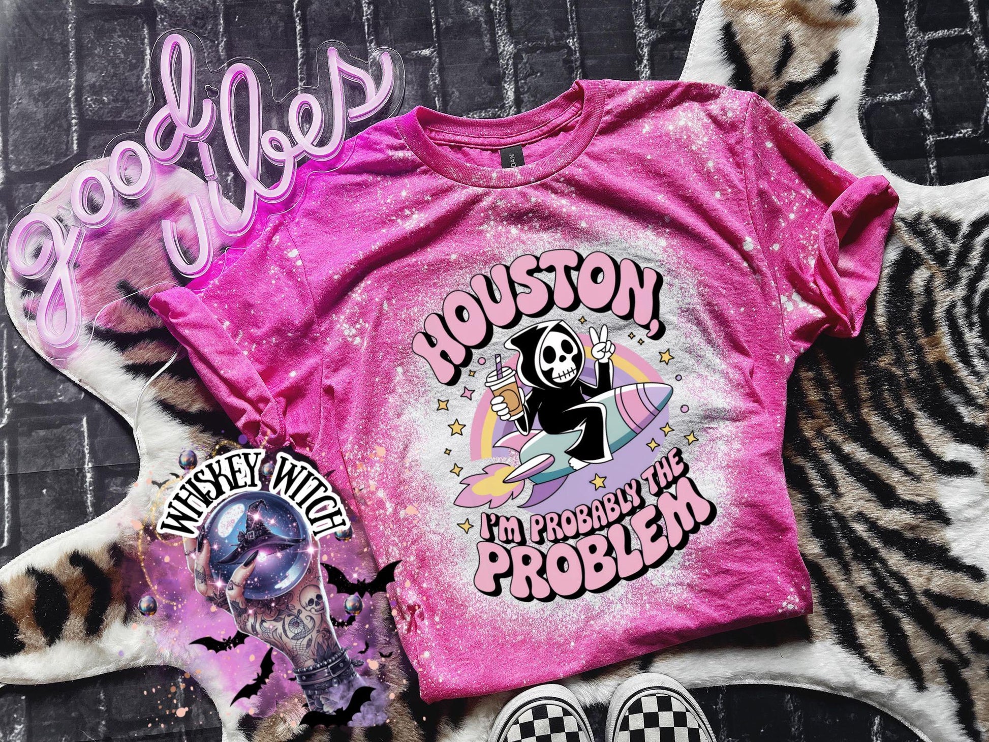 Bleached Shirt Sarcasm Houston Problem I Skeleton | funny T shirt | tshirt | unique gift | gift for her | snarky | sarcastic | skeleton