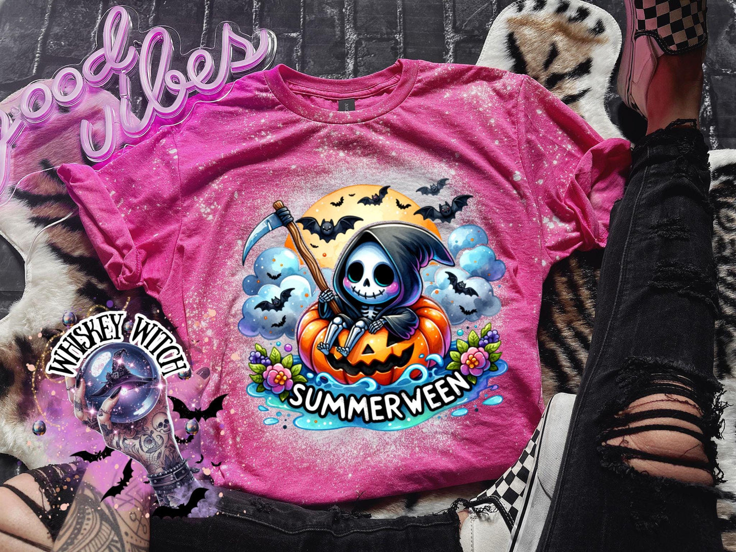 Bleached Shirt Spooky Summerween funny goth T shirt | gift | tshirt | gift for her | snarky | sarcastic | soft tee | creepy