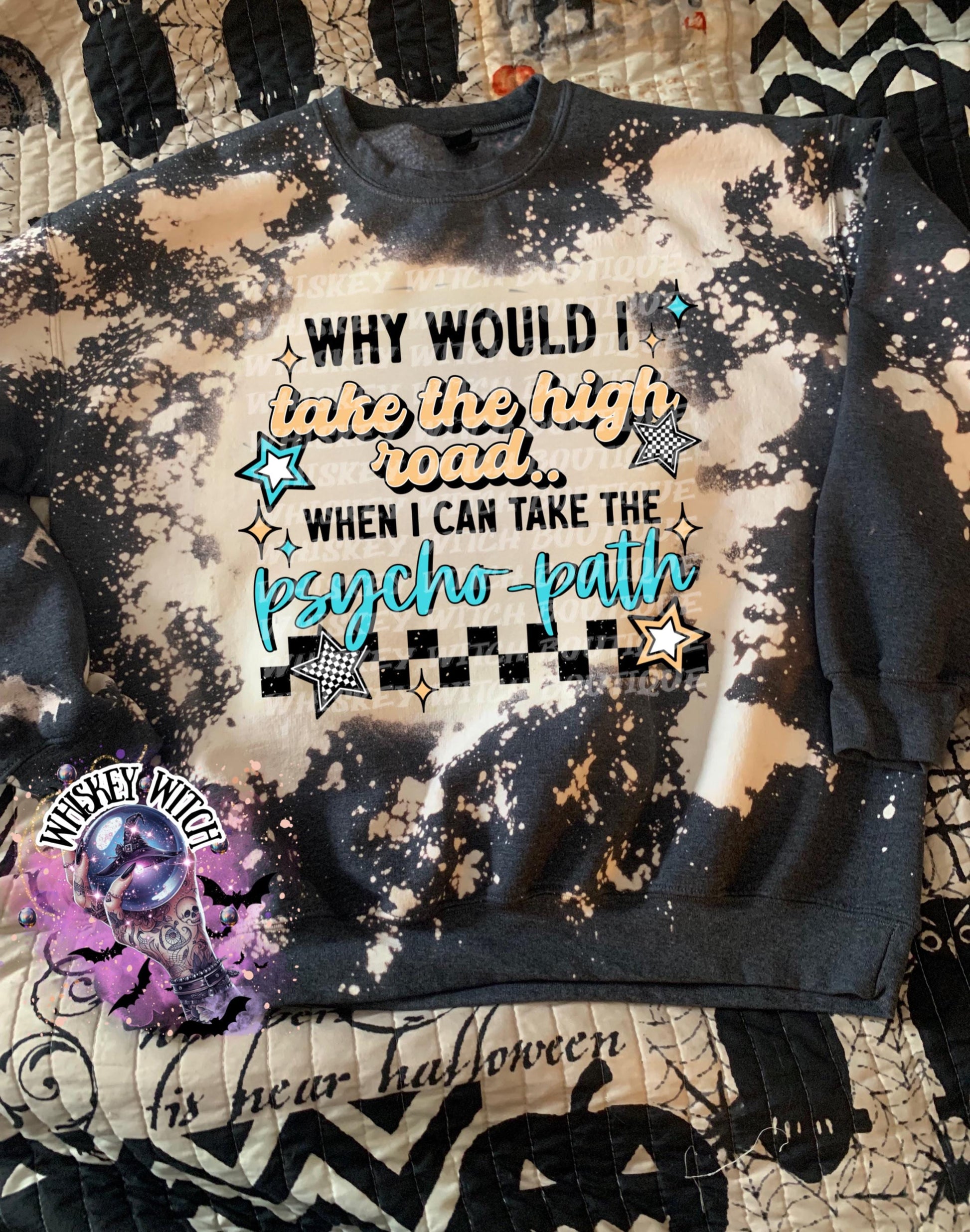 psycho - path | funny shirt | cozy shirt | sarcastic | snarky | gifts for her | unique gift | bleached shirt | retro | vintage