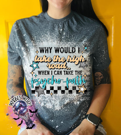 psycho - path | funny shirt | cozy shirt | sarcastic | snarky | gifts for her | unique gift | bleached shirt | retro | vintage