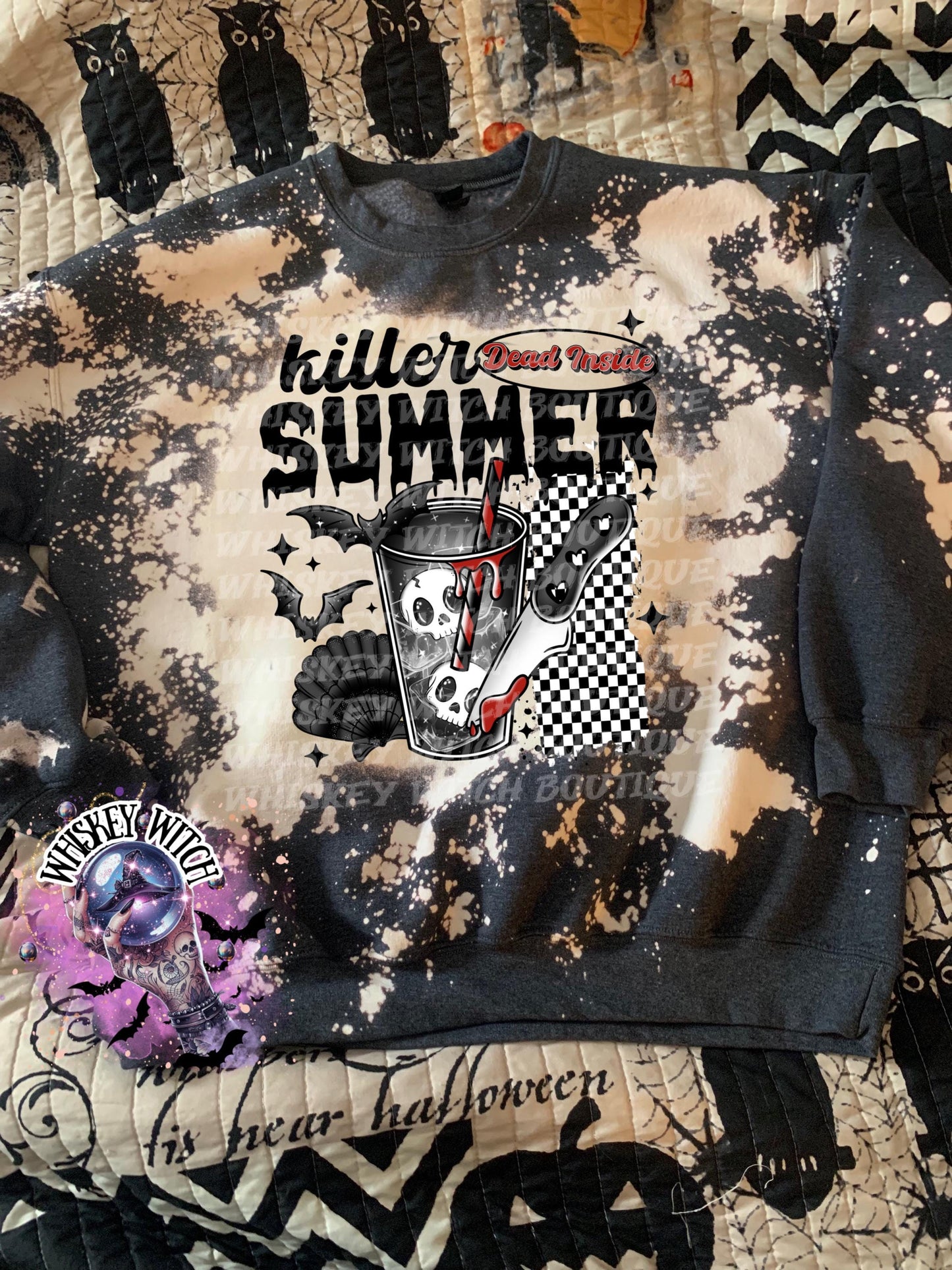 Spooky Killer Summer | funny shirt | cozy shirt | sarcastic | snarky | gifts for her | bleached shirt | retro | vintage | soft | cute