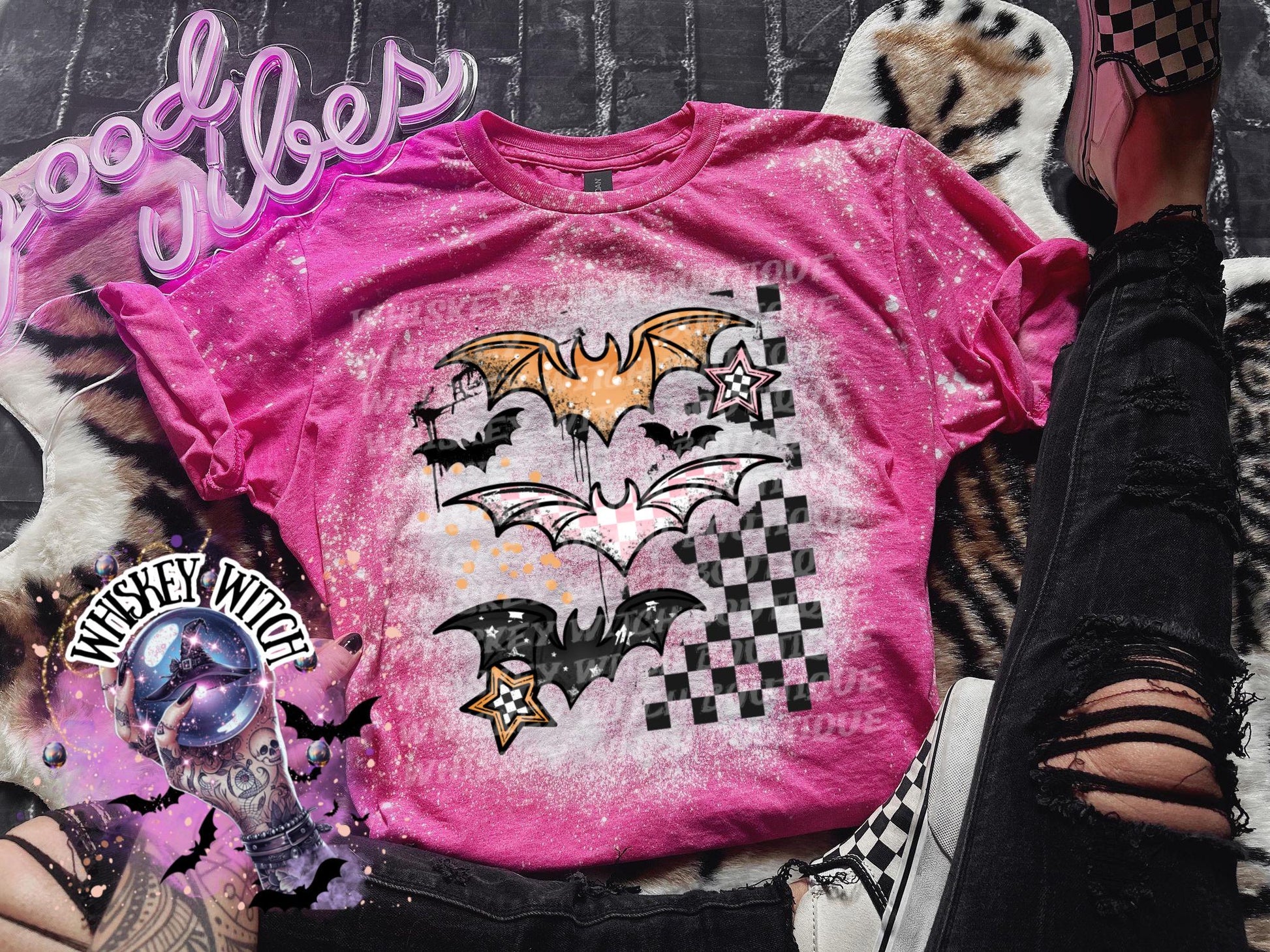 Bleached Shirt Spooky Grunge Bats | goth T shirt | gift | tshirt | gift for her | soft tee | creepy | Halloween | comfy tee | tee
