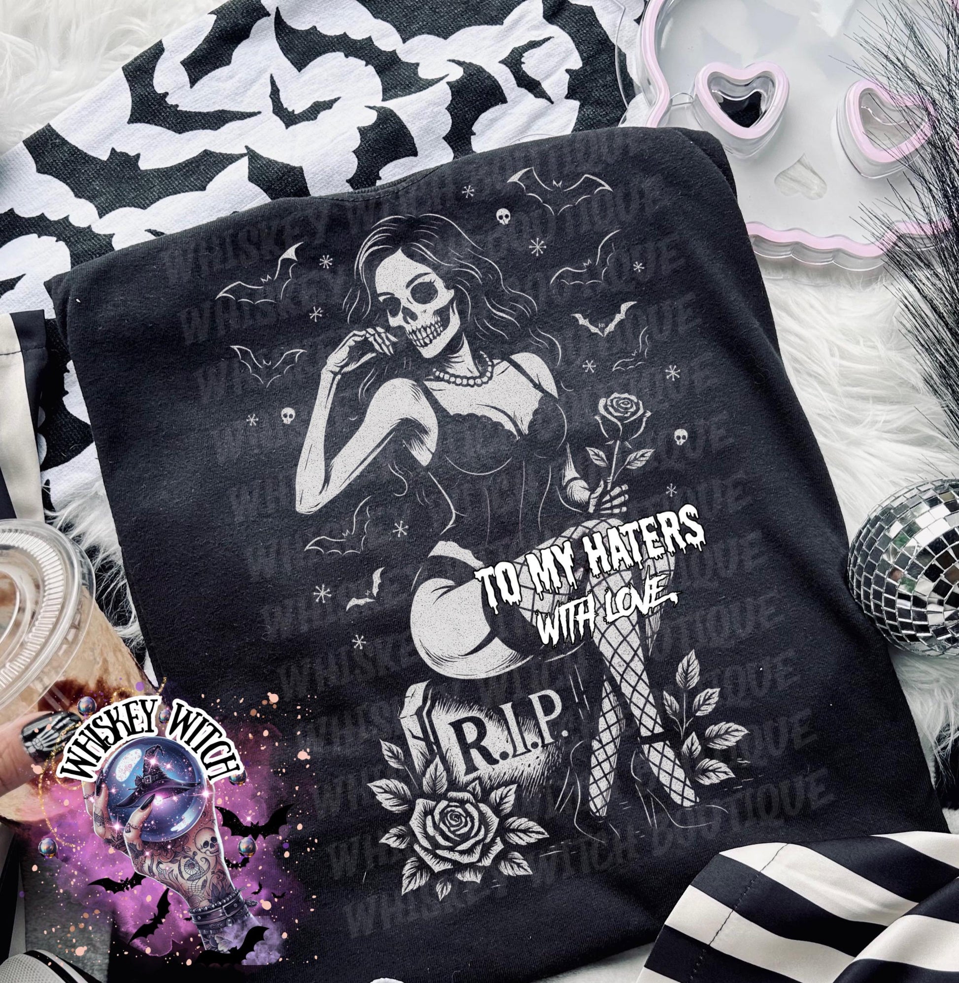 To My Haters With Love witchy Funny T Shirt, Witchy Graphic Tee, Spooky Humor Shirt, Witch Aesthetic Top, soft tee, sarcastic shirt, gift