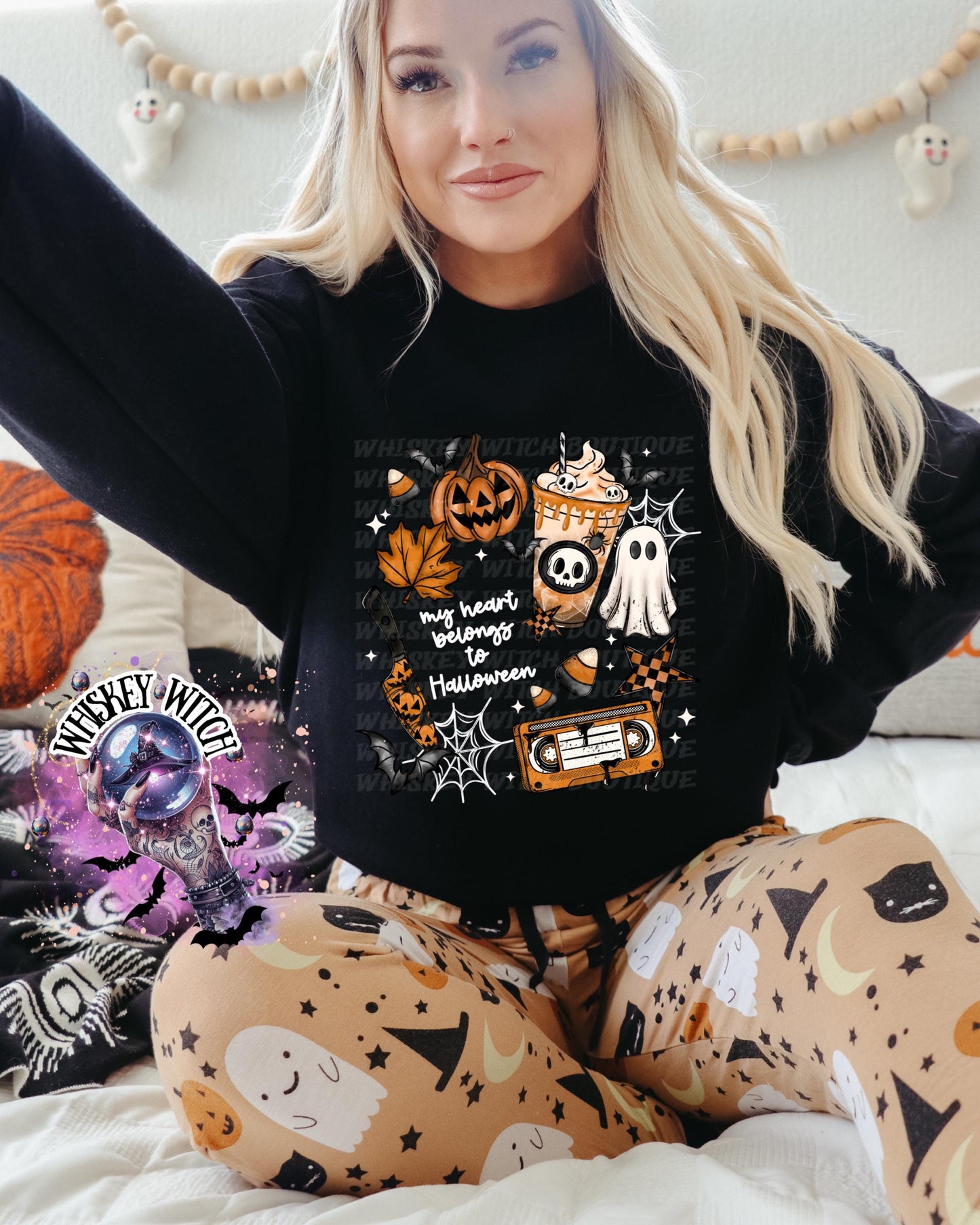 My Heart Belongs to Halloween Cute Vintage Halloween T Shirt, Witchy Graphic Tee, Spooky Humor Shirt, retro Aesthetic Top