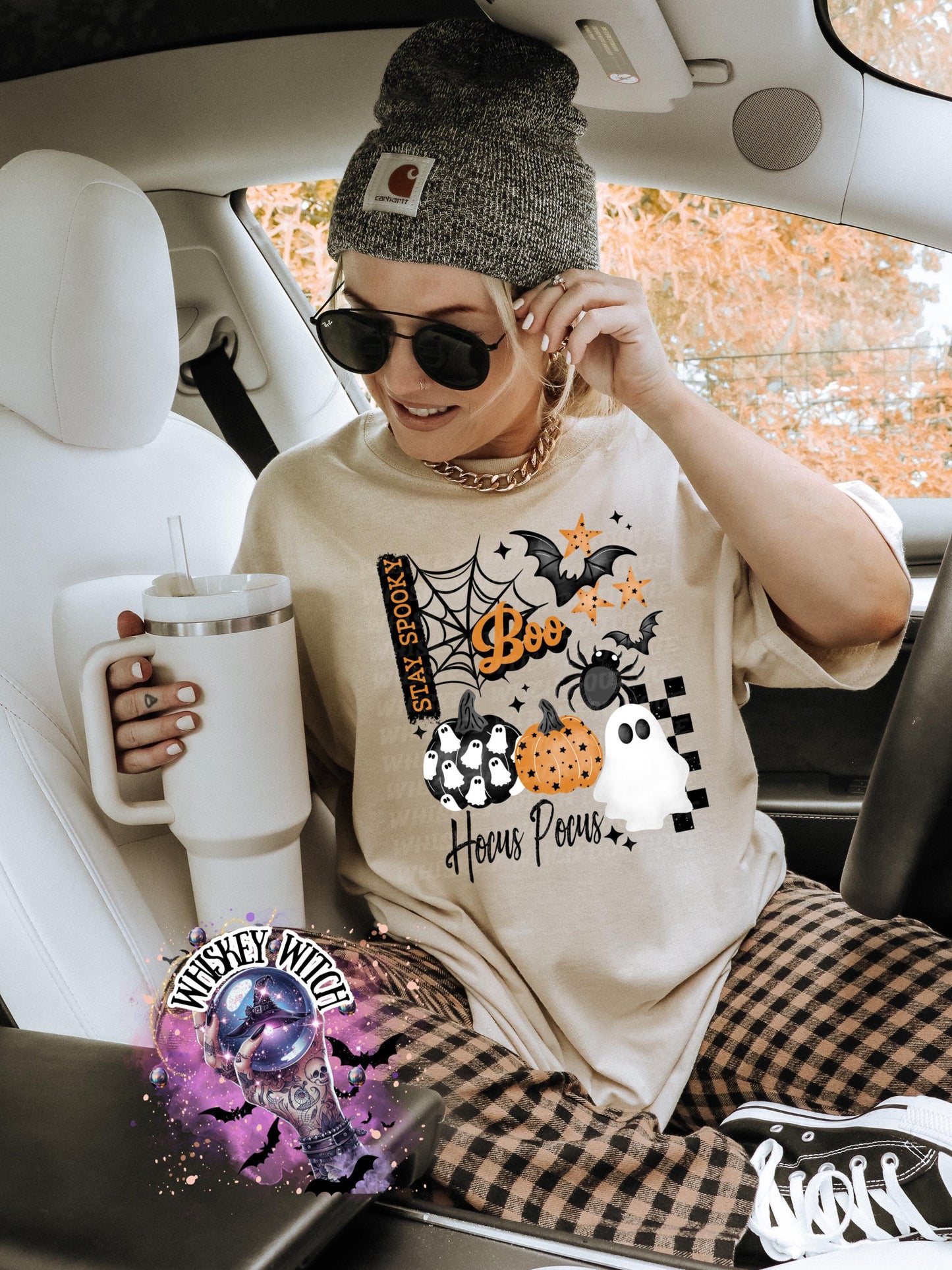 Cute Fall Ghost Stay Spooky Boo Halloween Shirt: Retro Shirt | Aesthetic Top, Fall Outfit, Halloween Gift, pumpkin patch shirt