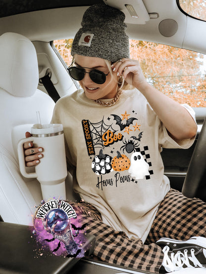 Cute Fall Ghost Stay Spooky Boo Halloween Shirt: Retro Shirt | Aesthetic Top, Fall Outfit, Halloween Gift, pumpkin patch shirt