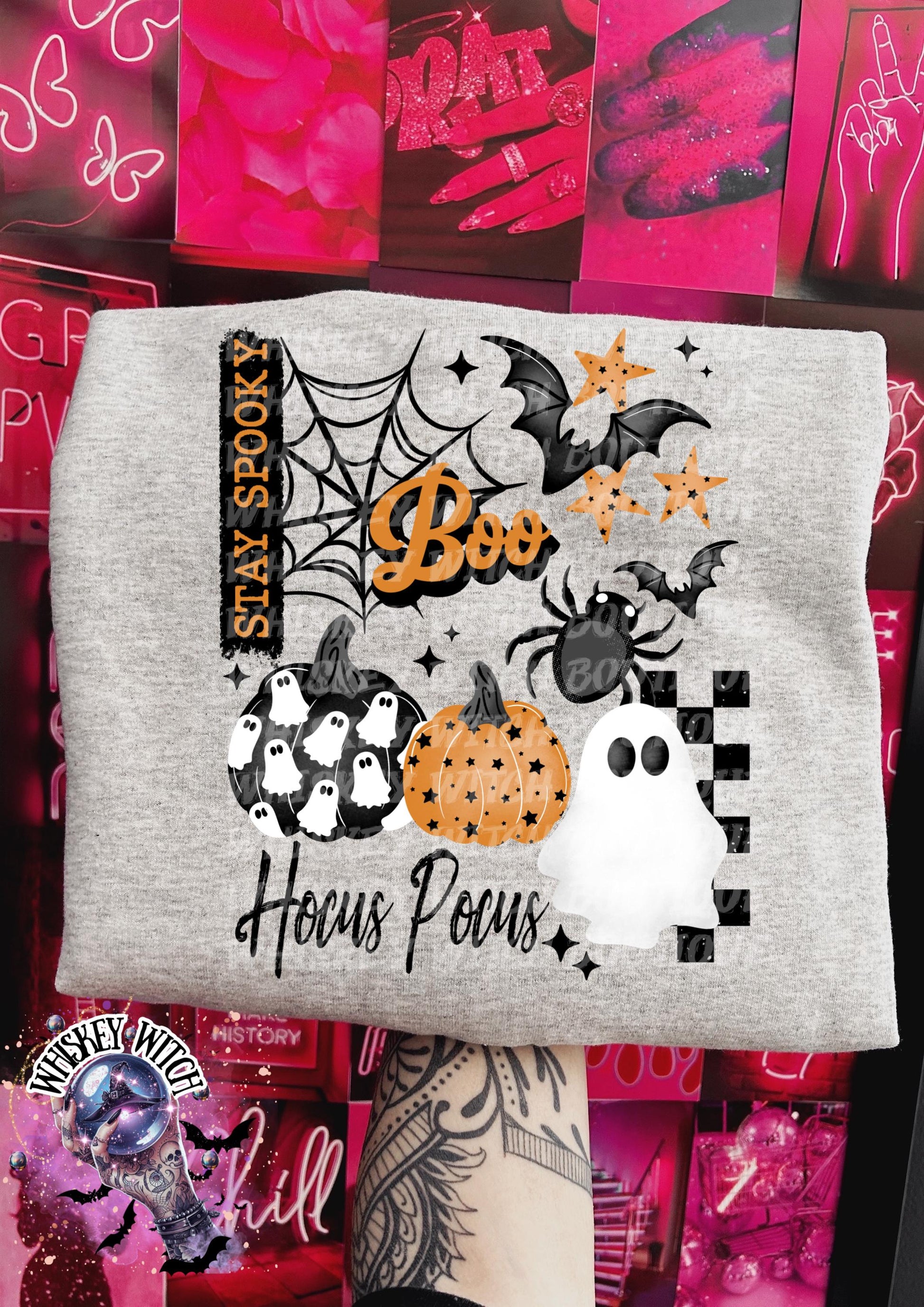 Cute Fall Ghost Stay Spooky Boo Halloween Shirt: Retro Shirt | Aesthetic Top, Fall Outfit, Halloween Gift, pumpkin patch shirt