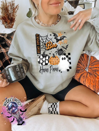 Cute Fall Ghost Stay Spooky Boo Halloween Shirt: Retro Shirt | Aesthetic Top, Fall Outfit, Halloween Gift, pumpkin patch shirt