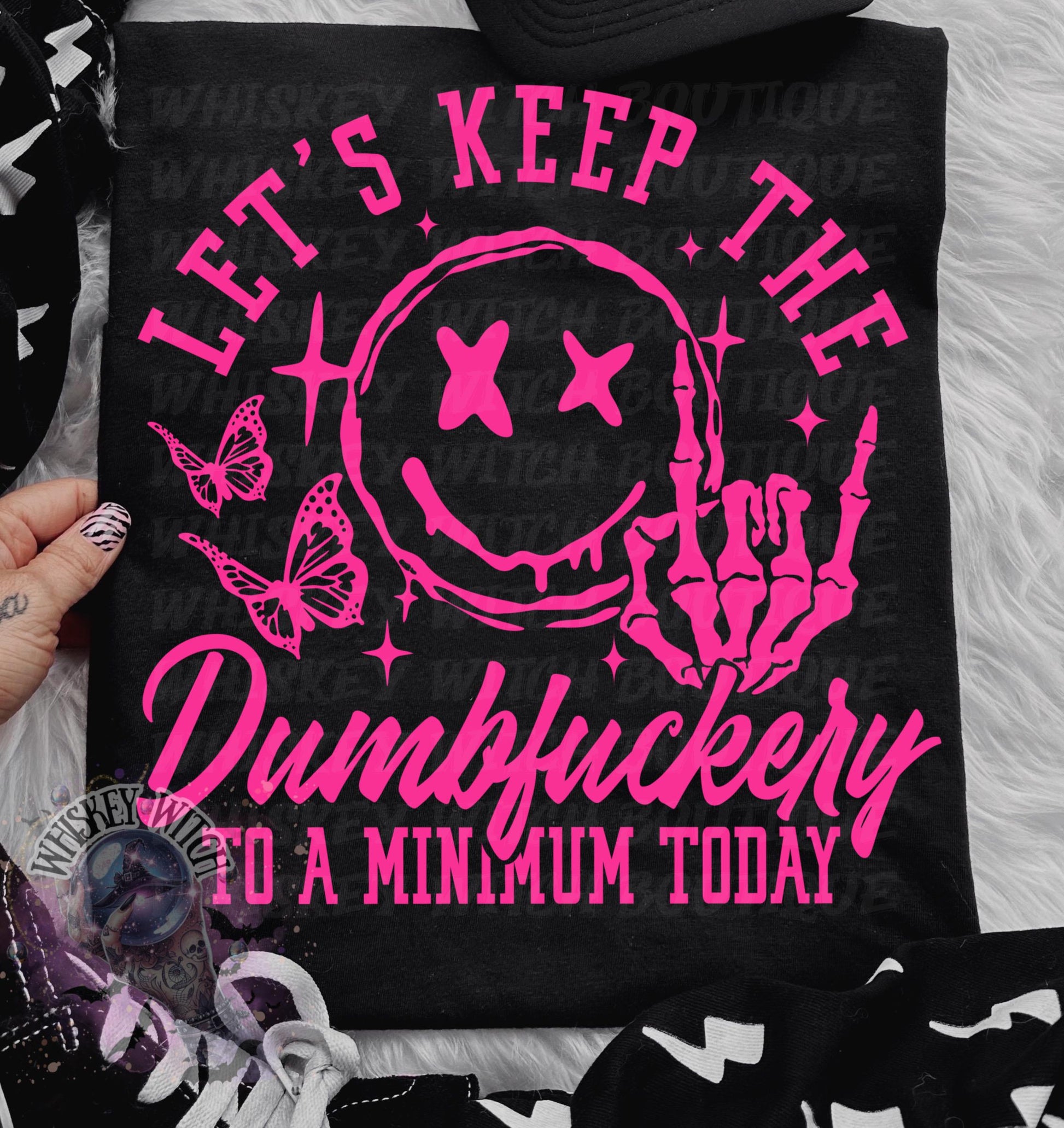 Let’s Keep the Dumbfuckery to a Minimum Today Shirt | Funny Grunge Graphic Tee or Sweatshirt | Neon Pink Sarcastic Shirt | Edgy Alternative
