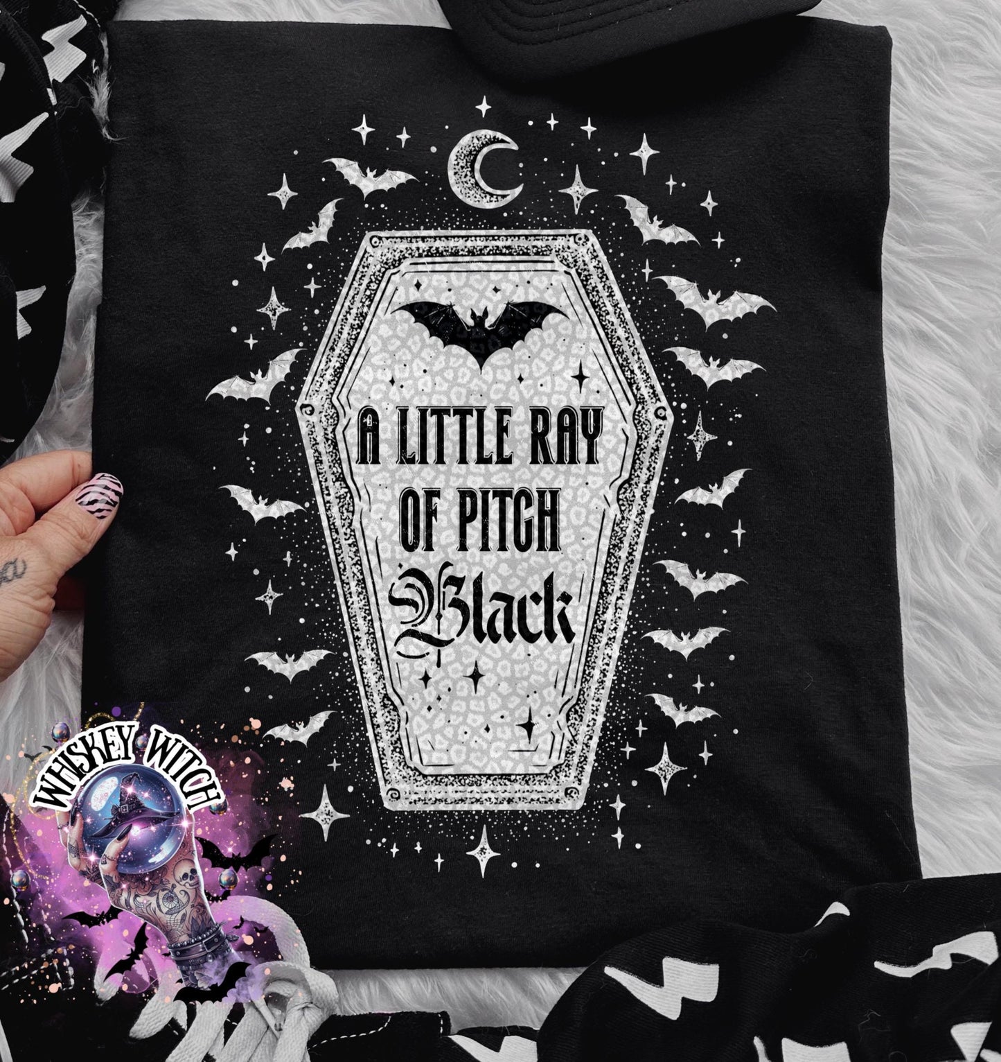A Little Ray of Pitch Black Shirt | Gothic Funny Shirt | Witchy Sarcastic Tee or Sweatshirt | Halloween Goth Aesthetic Top | Spooky Dark Hum