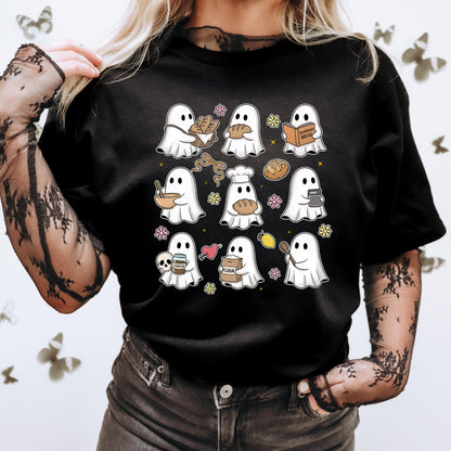 Sourdough Ghost Shirt | Cute Halloween Baking Tee | Comfort Colors Fall Shirt | Cozy Ghost Baker T-Shirt | Cottagecore Spooky Season Gift