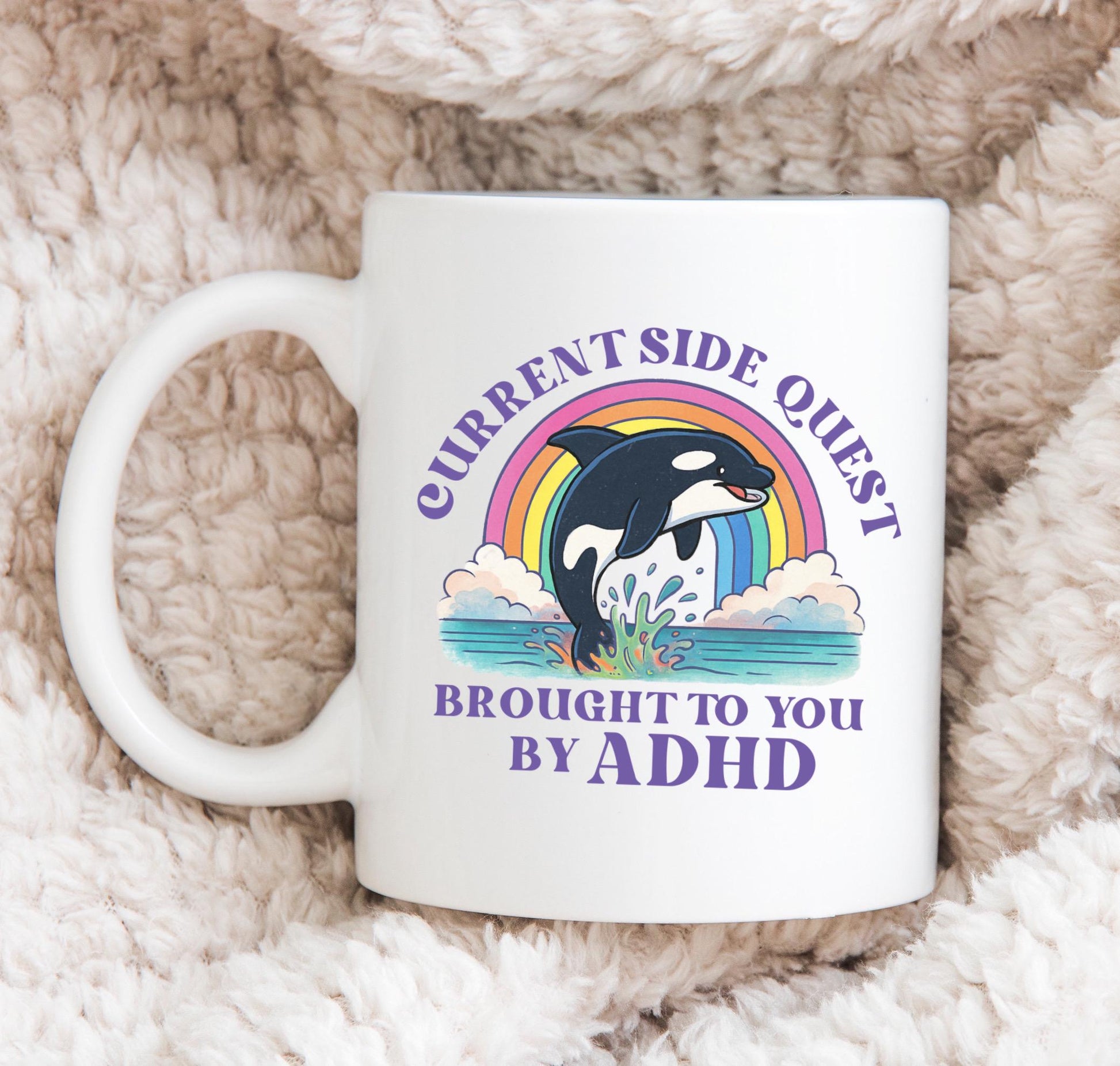 ADHD Side Quest Mug | Funny Coffee Cup | Whiskey Witch Boutique