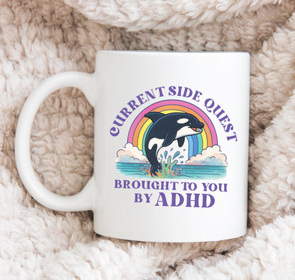 ADHD Side Quest Mug | Funny Coffee Cup | Whiskey Witch Boutique