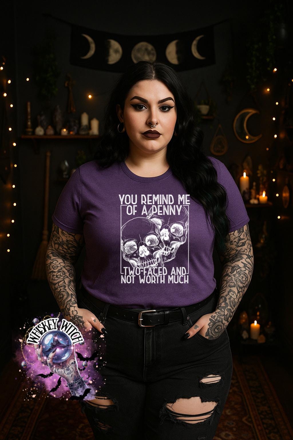 Petty/Sassy Skull Shirt • Sarcastic Quote Shirt • Unisex Graphic Tee or Cozy Crewneck