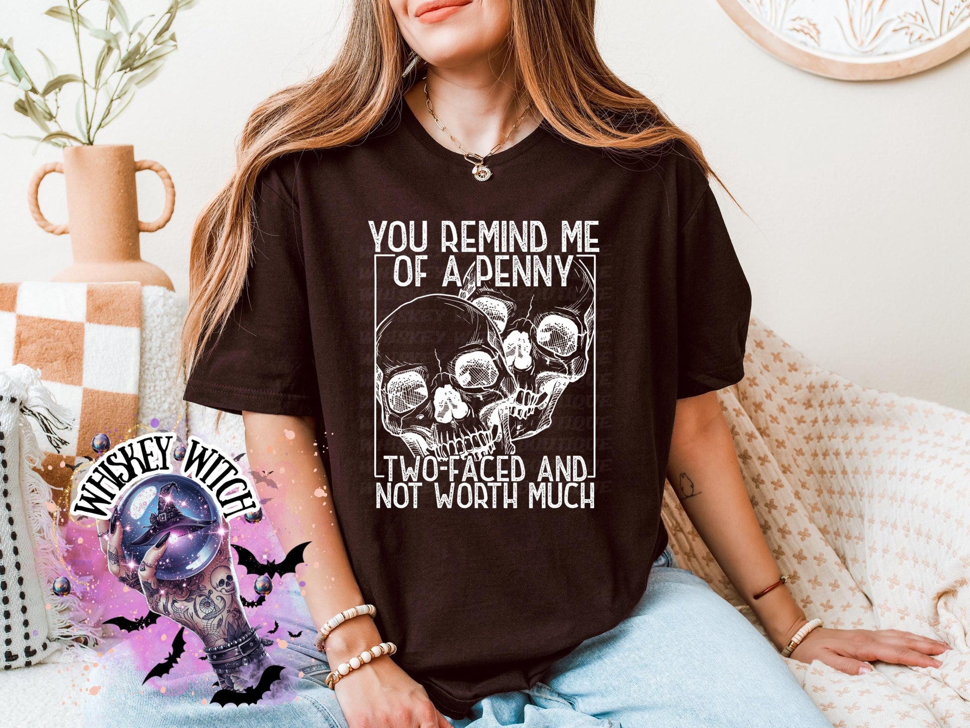 Petty/Sassy Skull Shirt • Sarcastic Quote Shirt • Unisex Graphic Tee or Cozy Crewneck