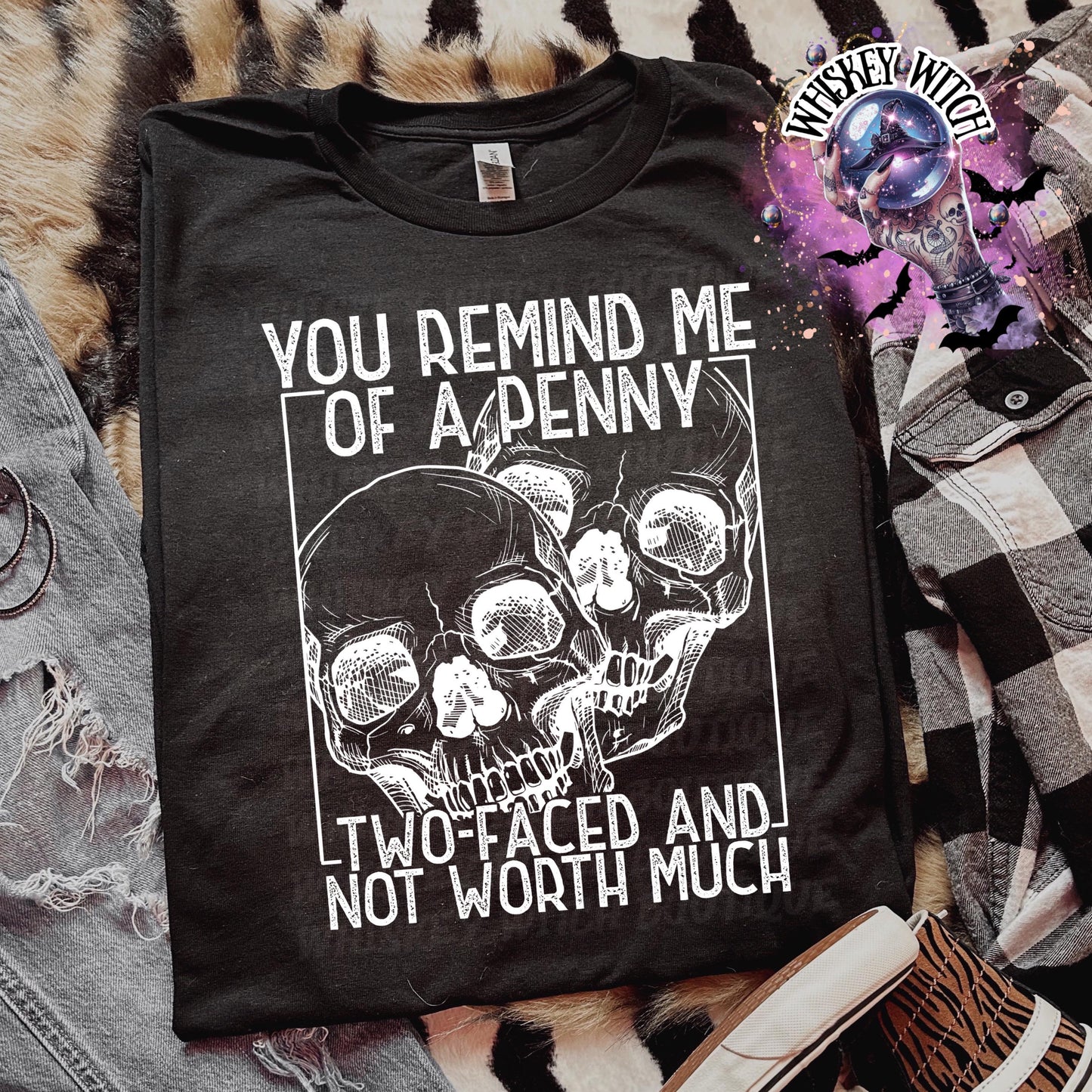 Petty/Sassy Skull Shirt • Sarcastic Quote Shirt • Unisex Graphic Tee or Cozy Crewneck