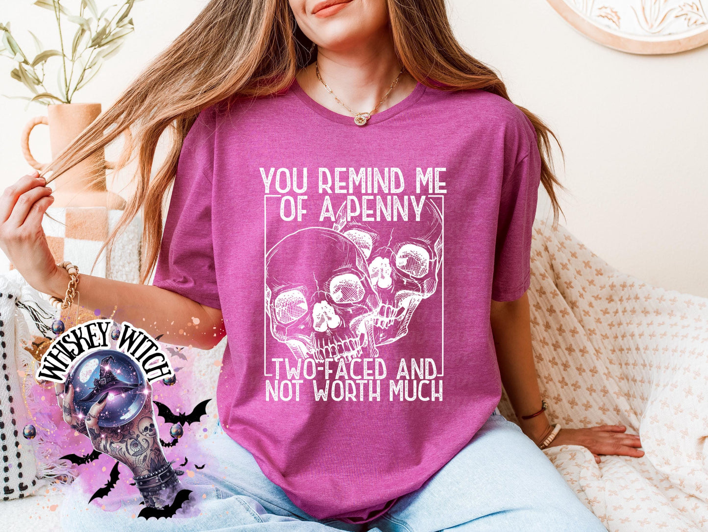 Petty/Sassy Skull Shirt • Sarcastic Quote Shirt • Unisex Graphic Tee or Cozy Crewneck
