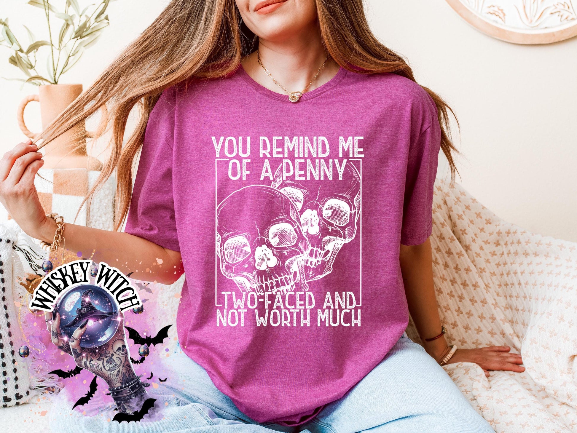 Petty/Sassy Skull Shirt • Sarcastic Quote Shirt • Unisex Graphic Tee or Cozy Crewneck