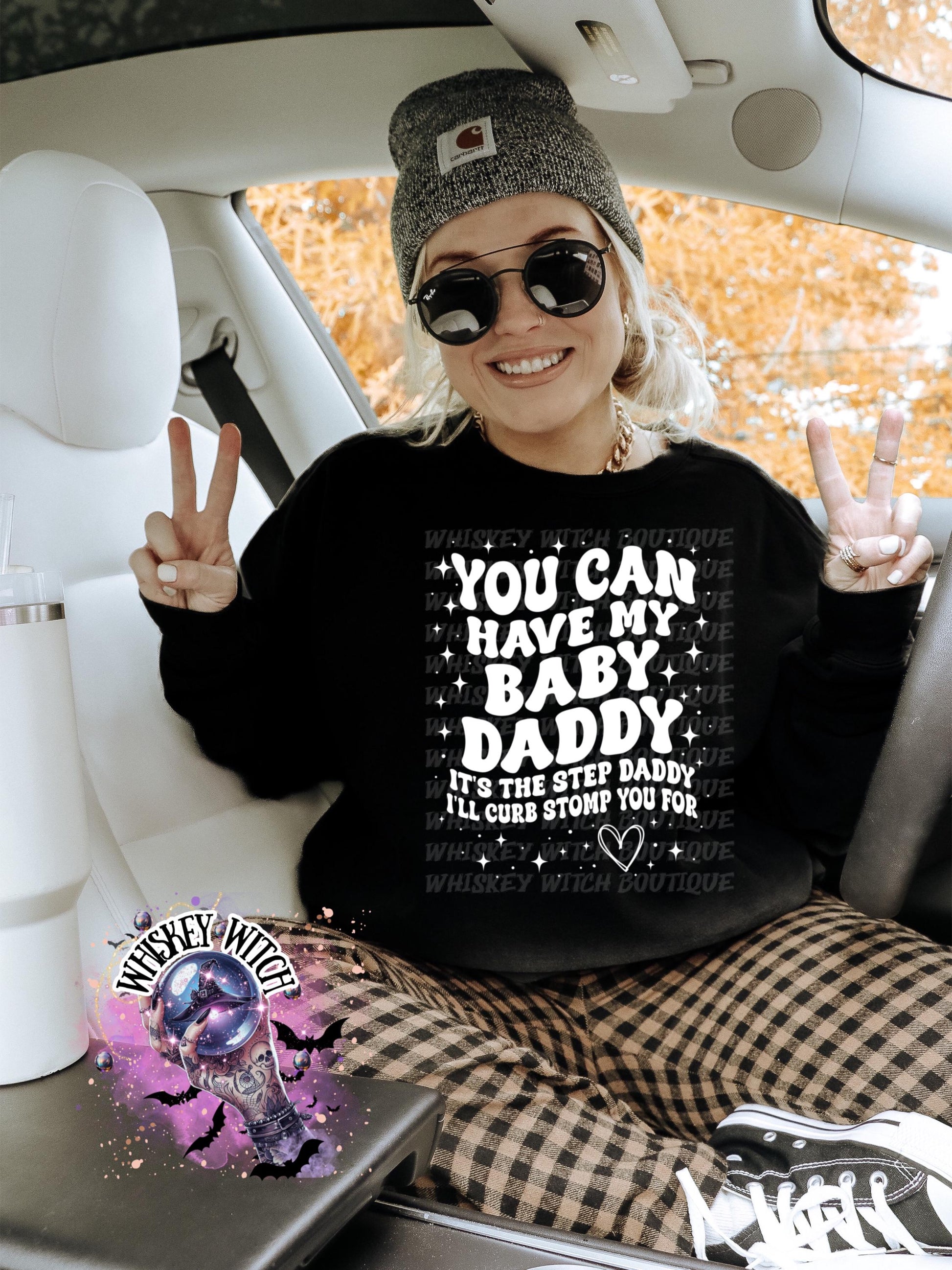 Funny Sarcastic Wavy Text Baby Daddy, Step Daddy Shirt, Mom humor