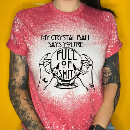 Bleached Witch T-Shirt – Crystal Ball Graphic Tee, Witchcore Top