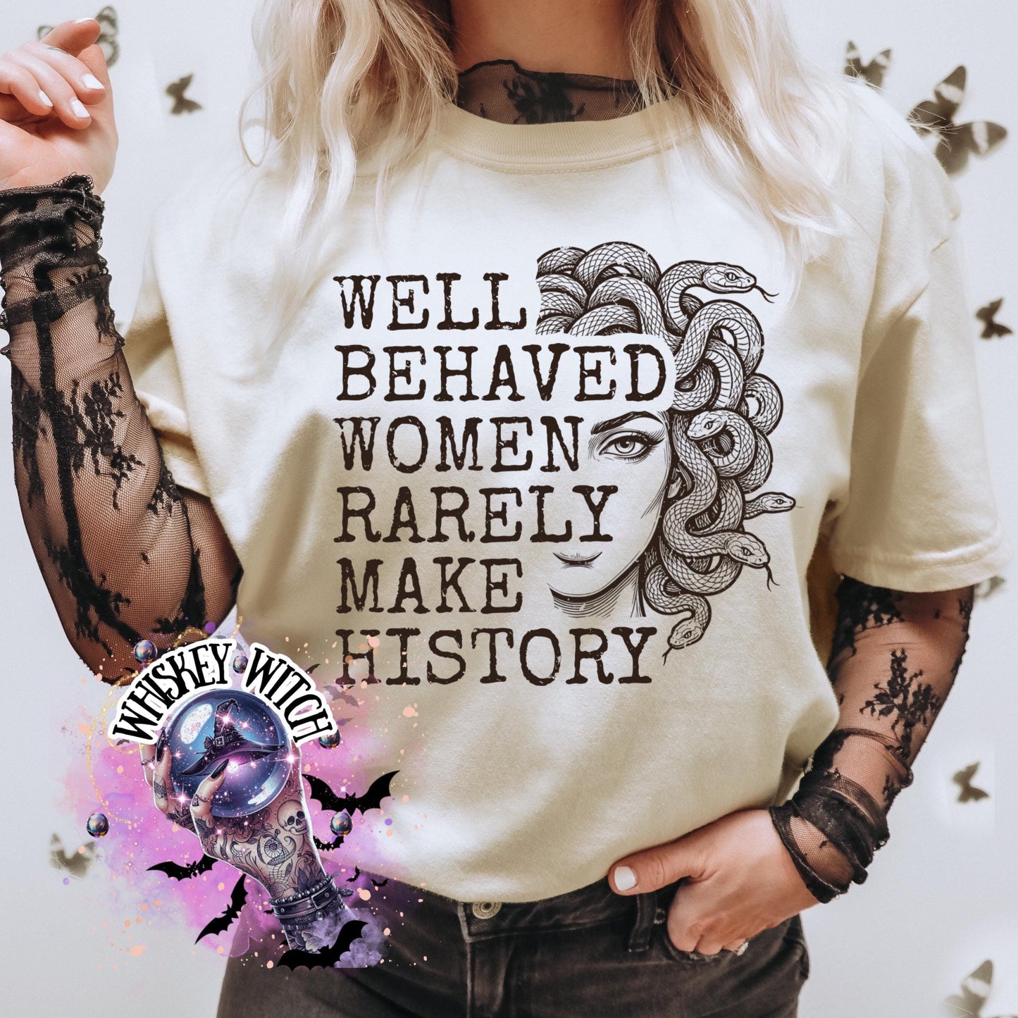 Medusa Graphic Tee, Witchy Feminist Shirt, Gothic Quote, Comfort Colors