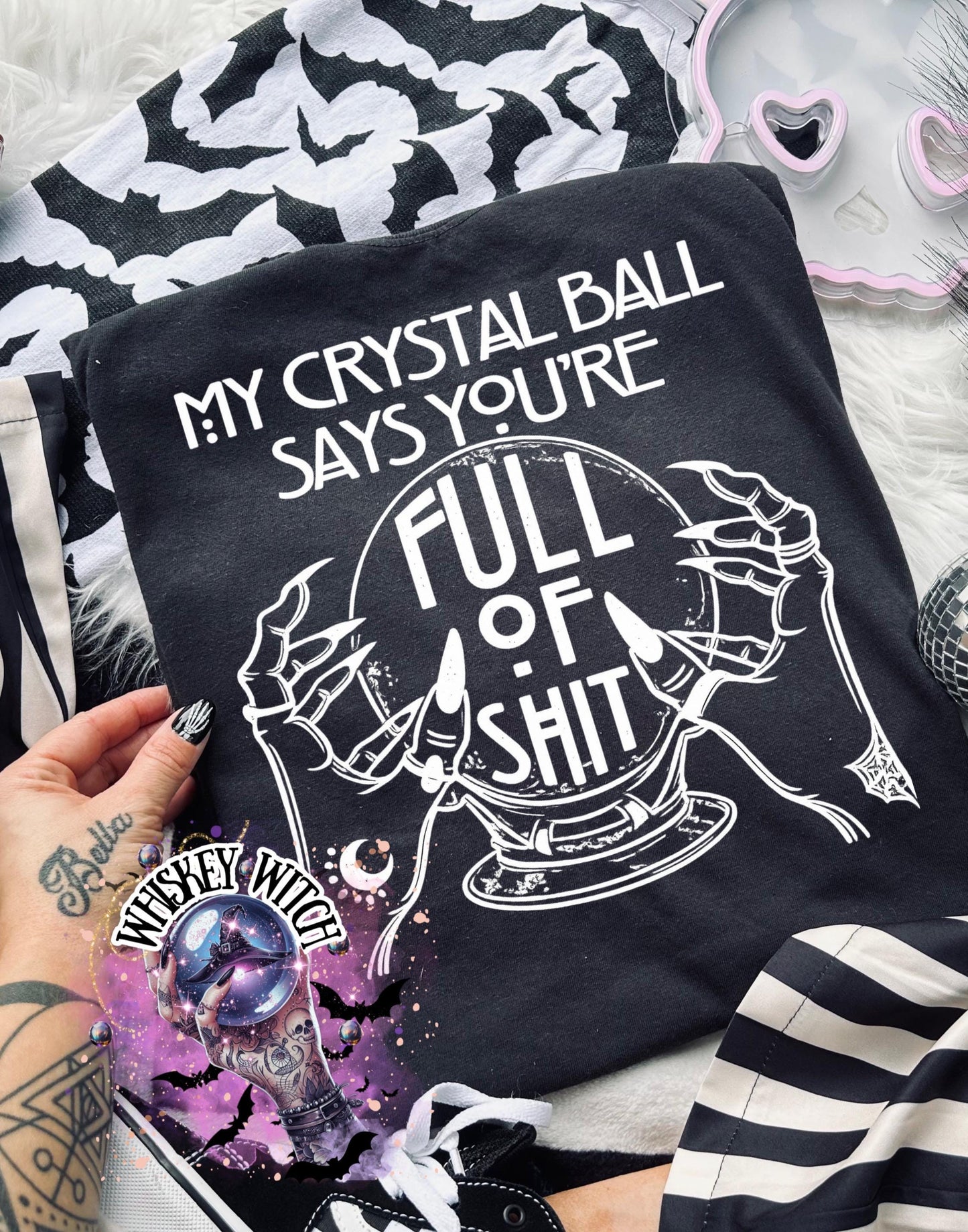 Crystal Ball Witch T-Shirt – Funny Sarcastic Graphic Tee